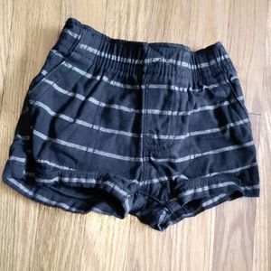 10 for $25 - Carter's Infant Boys Black with Gray Stripes Cotton Shorts